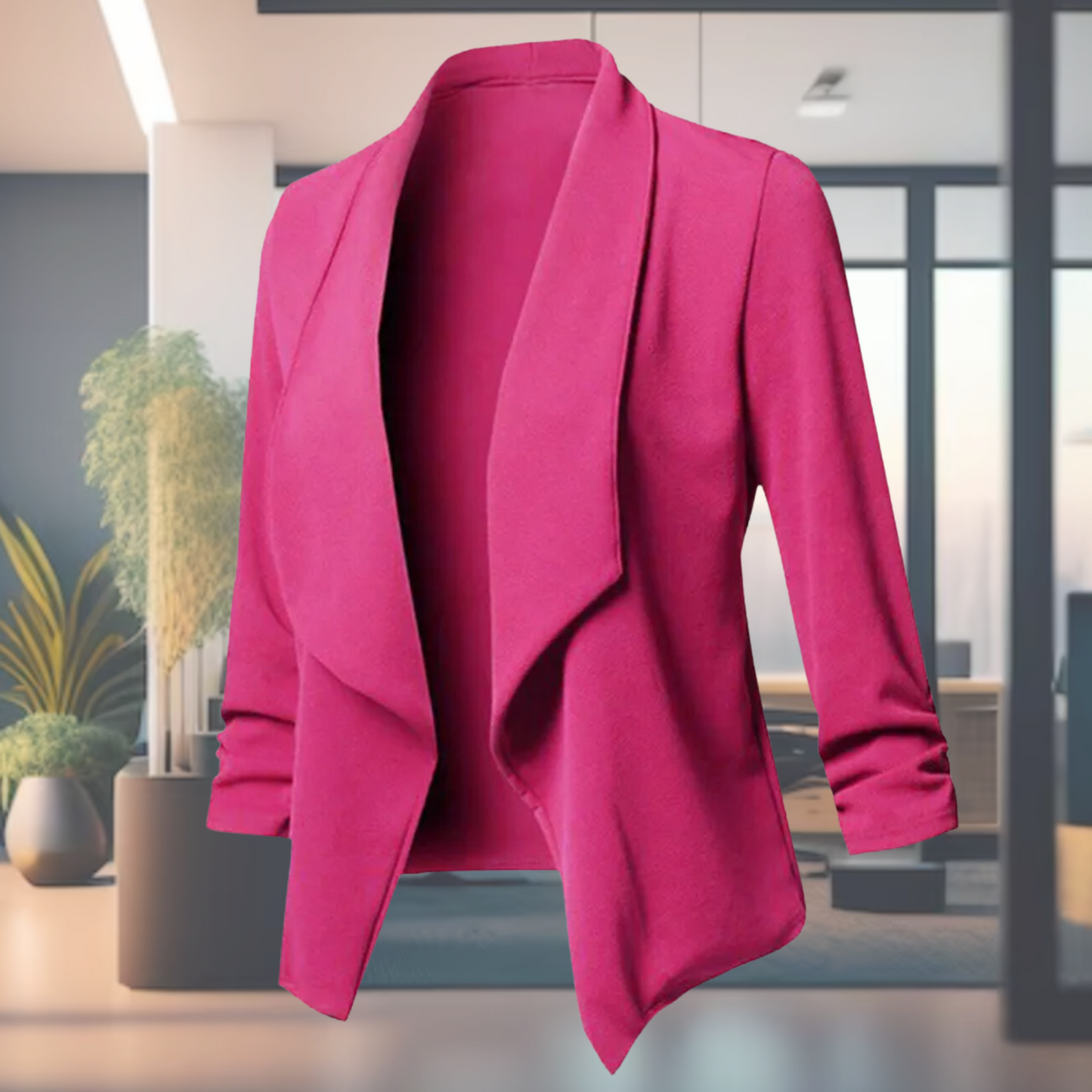 Kvinna Blazer Tunn Snitt Polyester-2