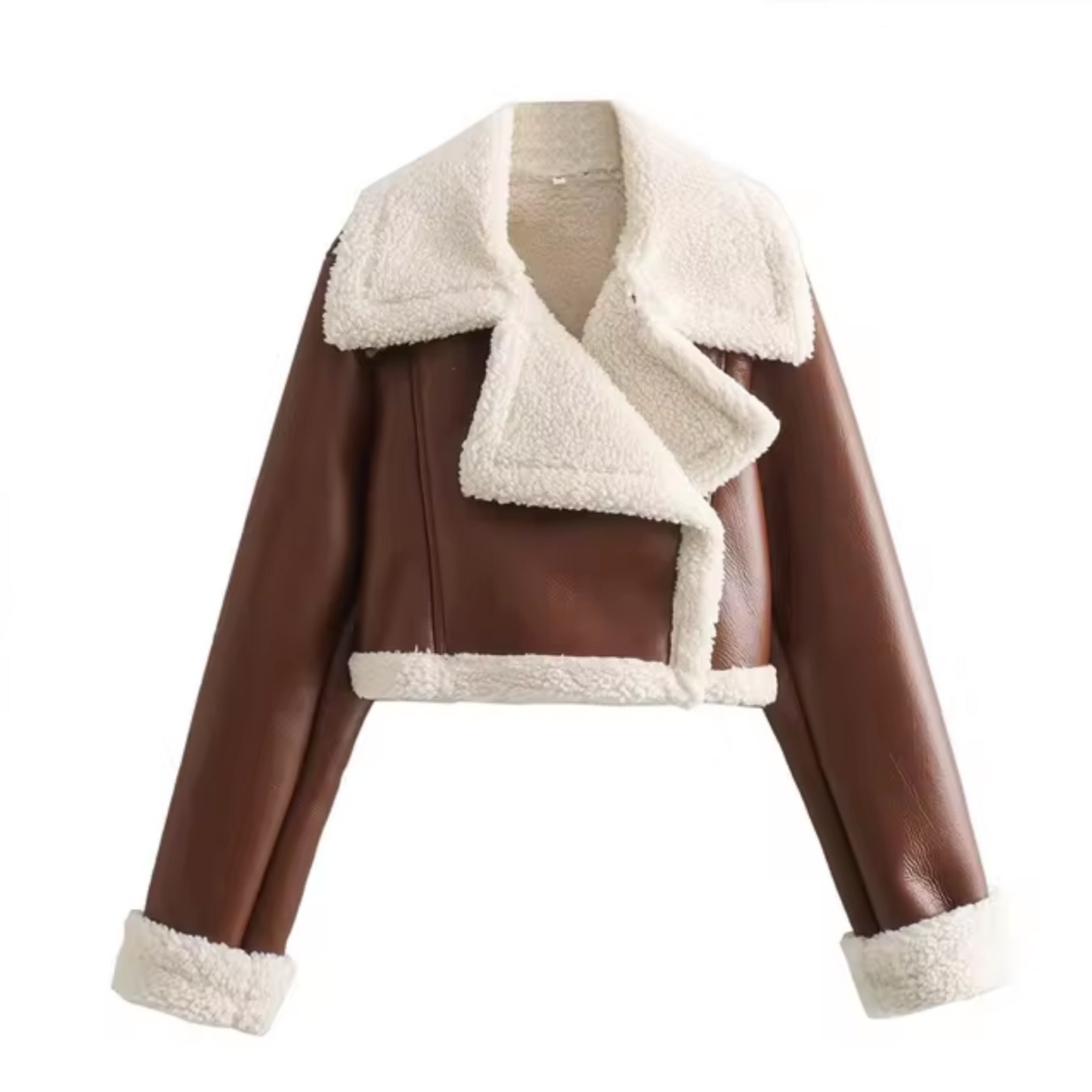Kort Jacka Dam Syntetisk Fiber Elegant Modern Passform-3