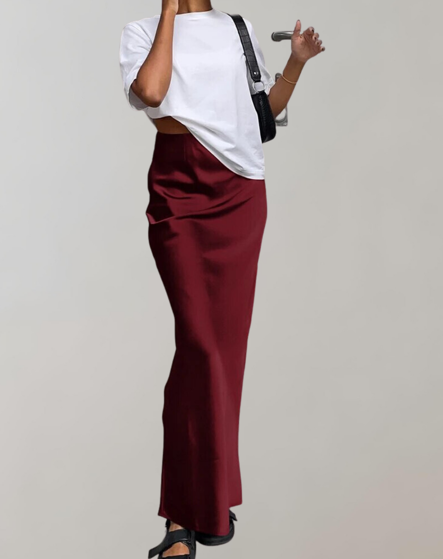 Variant image for Dam Trumpetkjol Satin Högmidjad Elegant-8