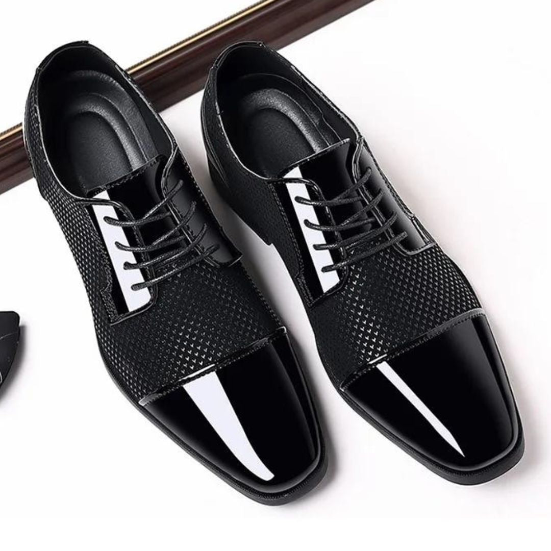 Mäns Oxfords Snörskor Veganläder-4