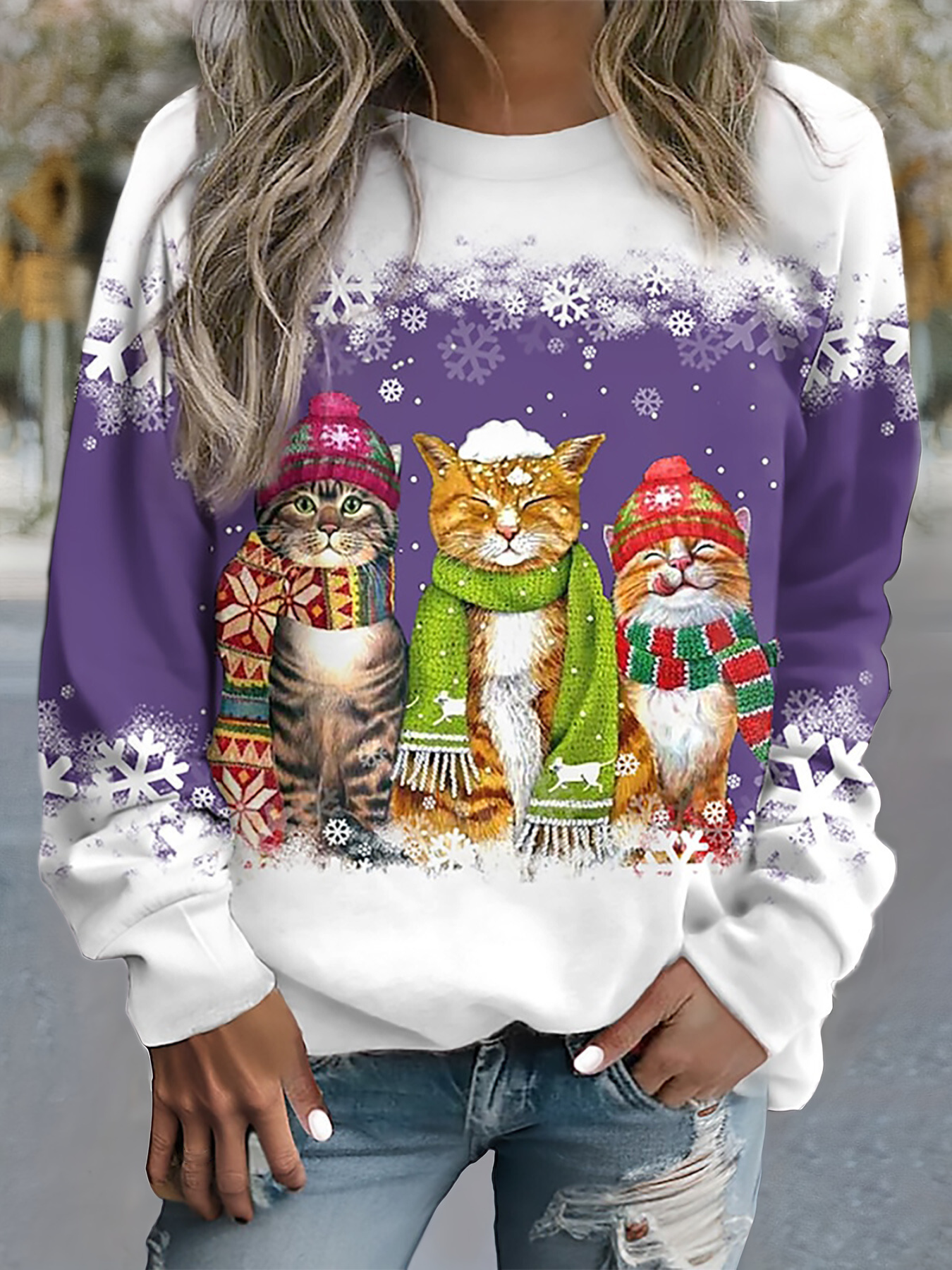 Variant image for Dam Vintertopp Snöklotryck Mjuk Polyester-19