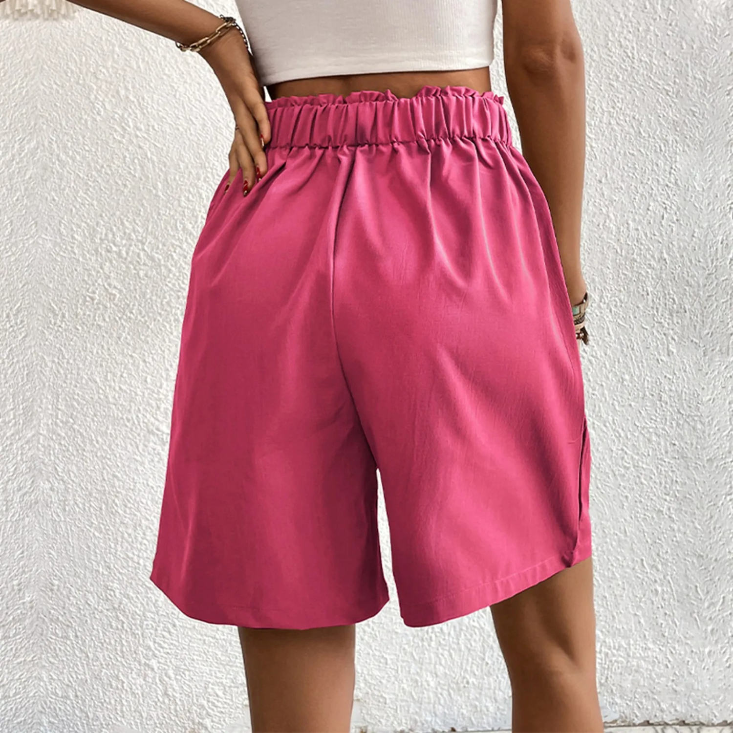 Damens Shorts Lätta Material Smickrande Passform-2