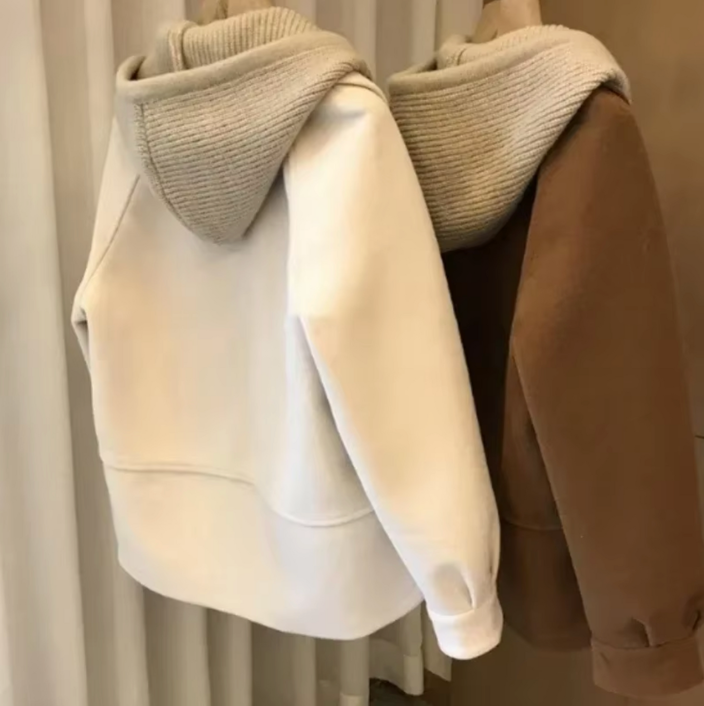 Damer Tjock Huvjacka Ull Fleece Fodrad-3