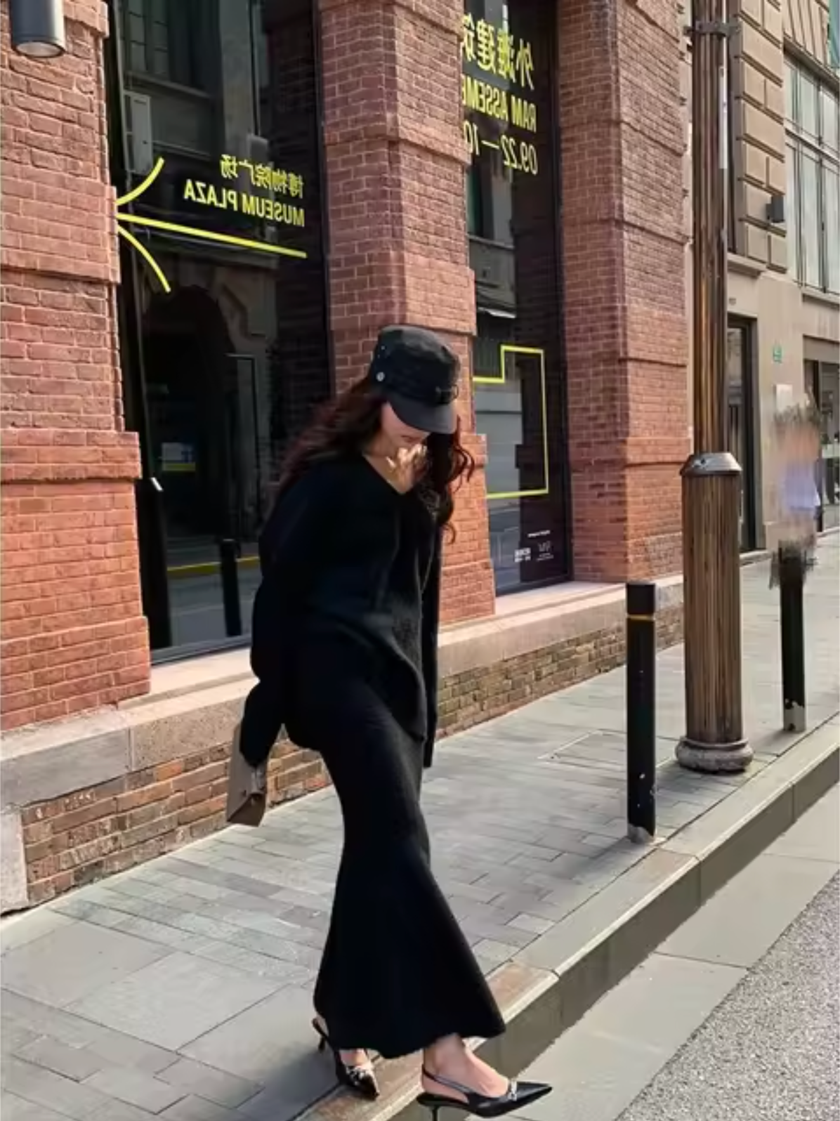 Dam Stickad Tröja Elegant Design 100% Akryl-2