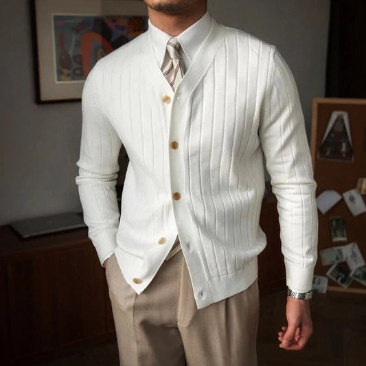 Dam Stickad VĂ€st Slim Fit Akryl-1