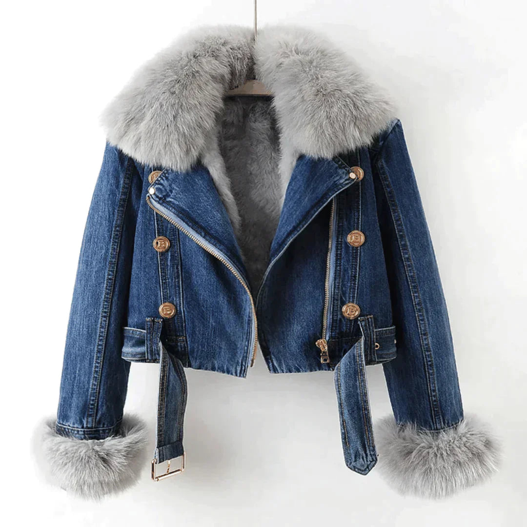 Variant image for Dam Denimjacka Lyxigt Foder Denim-6