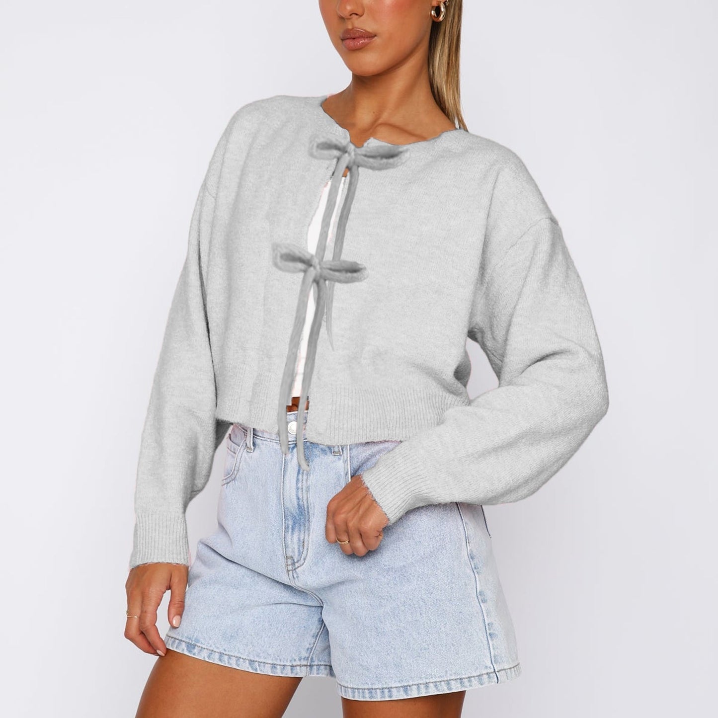 Kvinnors Tröja Kort Lång Ärmar Mjuk Akryl Nylon Polyester-1