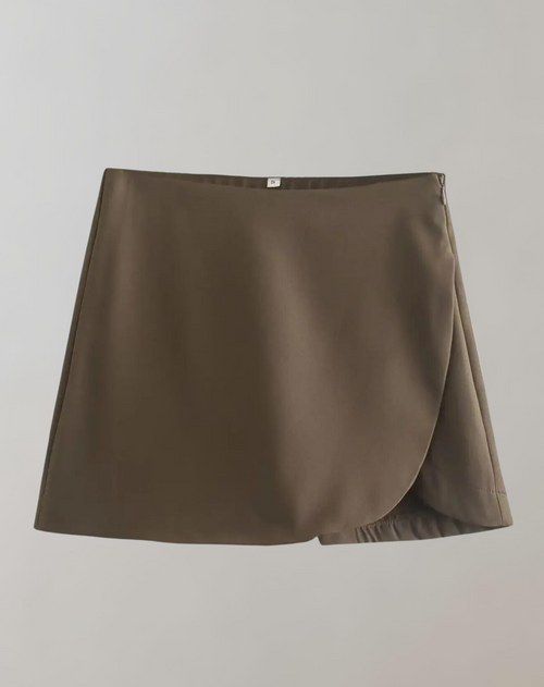 Dam Mini Kjolar Shorts Asymmetrisk Mjukt Tyg-1
