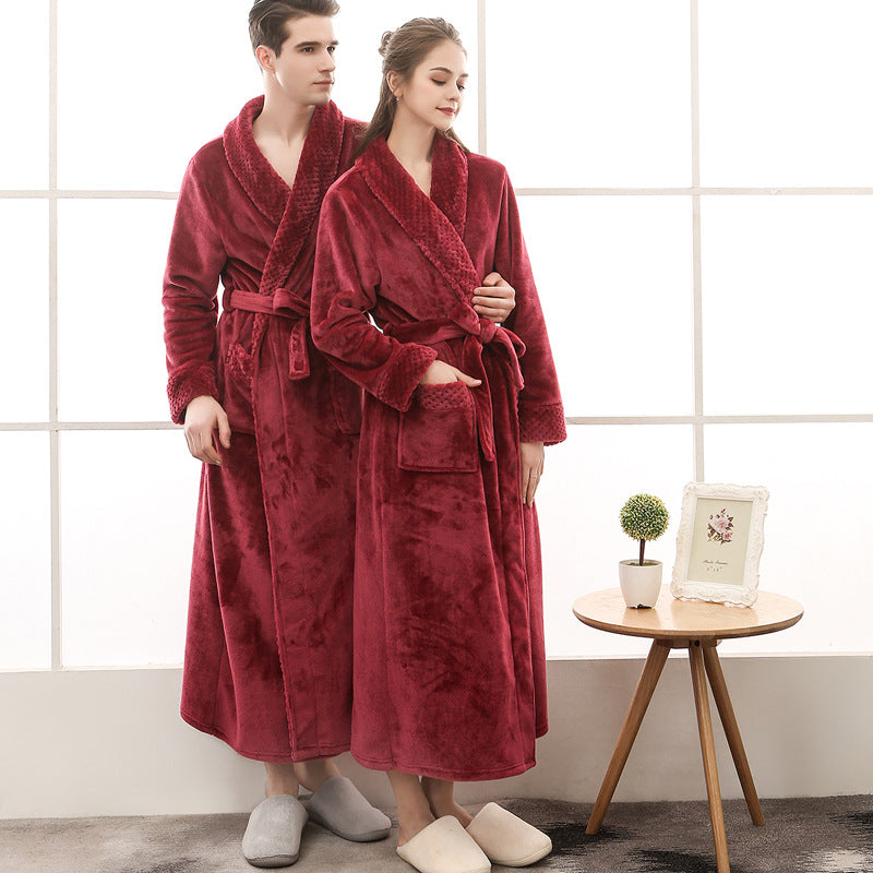 Unisex Badrock Flanell Loose Fit Korallvelour-2