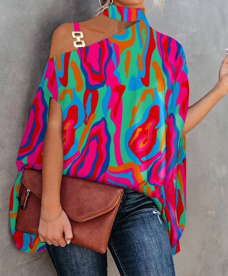 Dam Blus Smutsavvisande Andningsbart Material Elegant Design-4