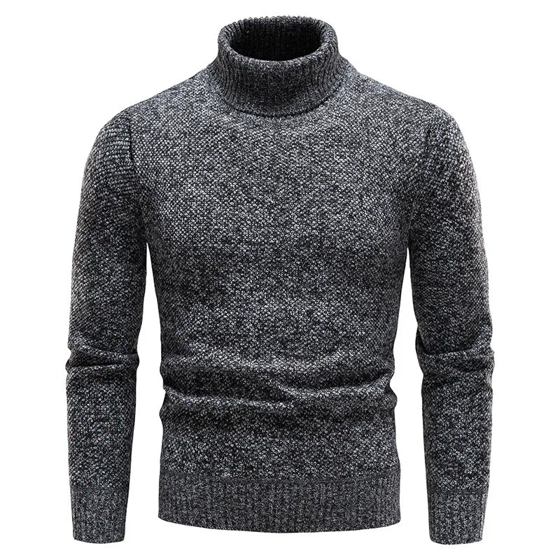 Stickad Dam Tröja Turtleneck 100% Ull 3
