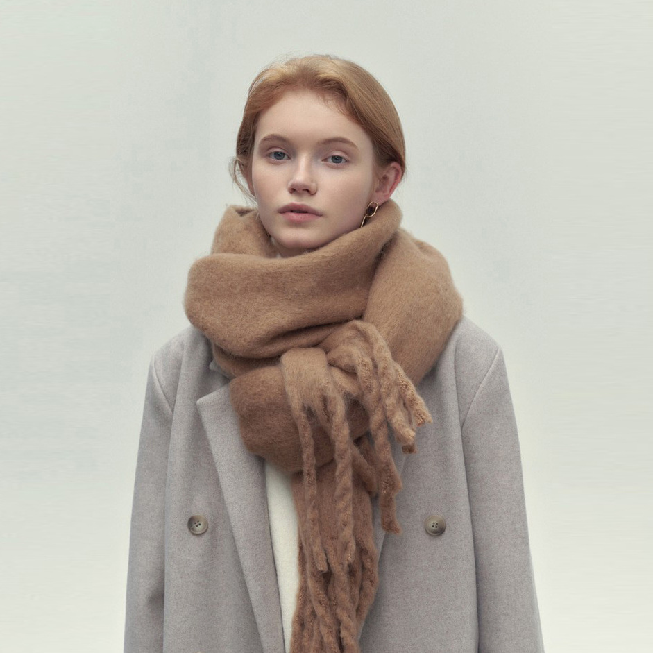 Variant image for Dam Scarf Vinter Wrap Ull Klassisk Design Mjuk och Hållbar-4