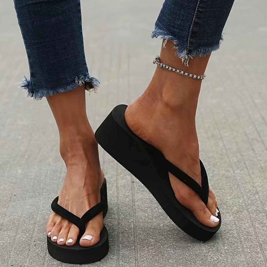Kvinnors Kilförsäljning Flip-Flops Bekväm Syntetisk Plattformsandal-3
