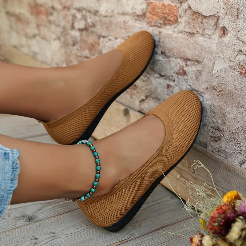 Dam Skor Slip-On Syntetisk Läder Komfortabel Design-3
