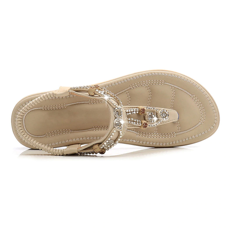 Dam Sandaler Bling Detaljer PU-Läder T-Rem Design-3