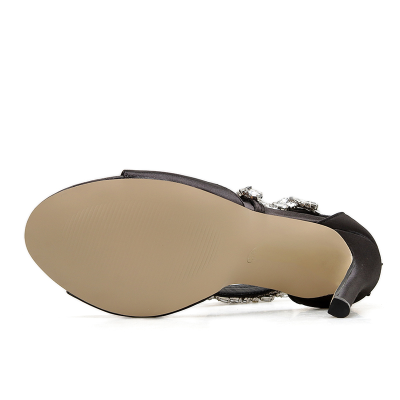 Kvinnors Glamour Sandal Hög Klack PU-Läder-4