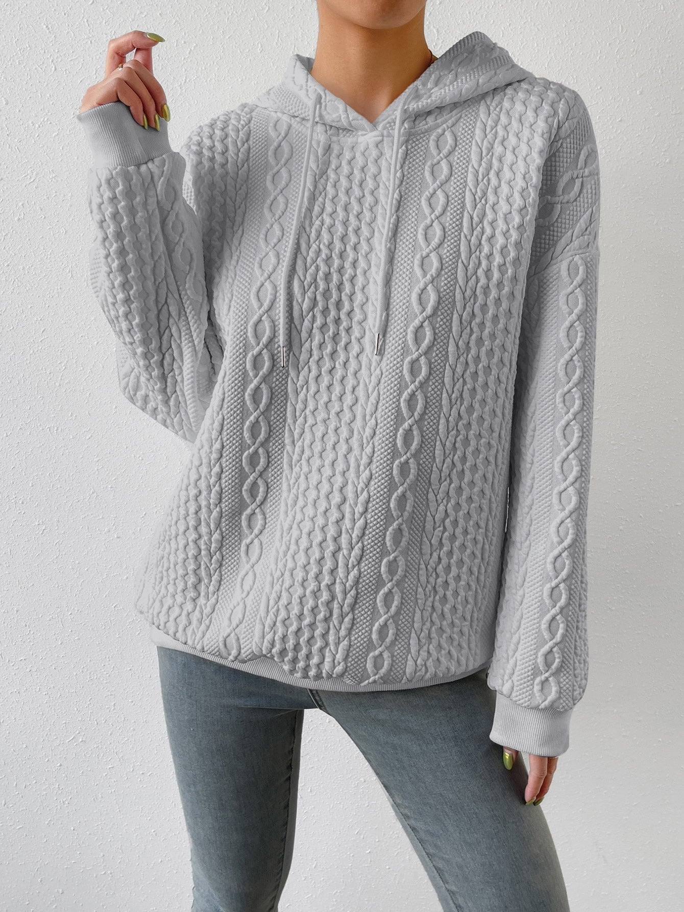 Variant image for Dam Hoodie Löst Snitt Mjuk Tyg-22