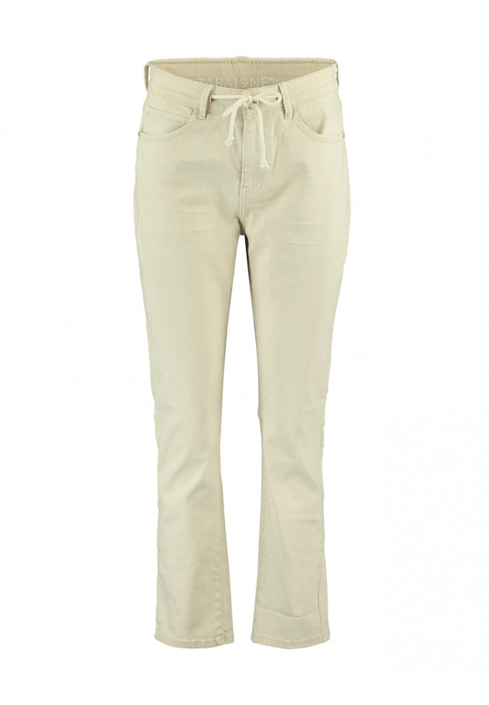 Damjeans Hög Midja Stretch Beige-3