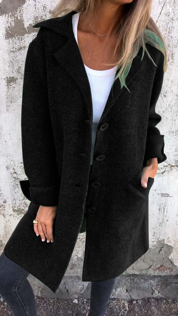 Dam Blazer Klassisk Design Andningsbart Tyg Med Fickor 11
