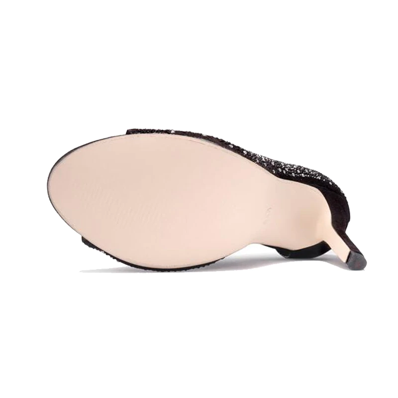 Kvinnor Stiletto Skor Gladiator PU med Strass och Spänne-4