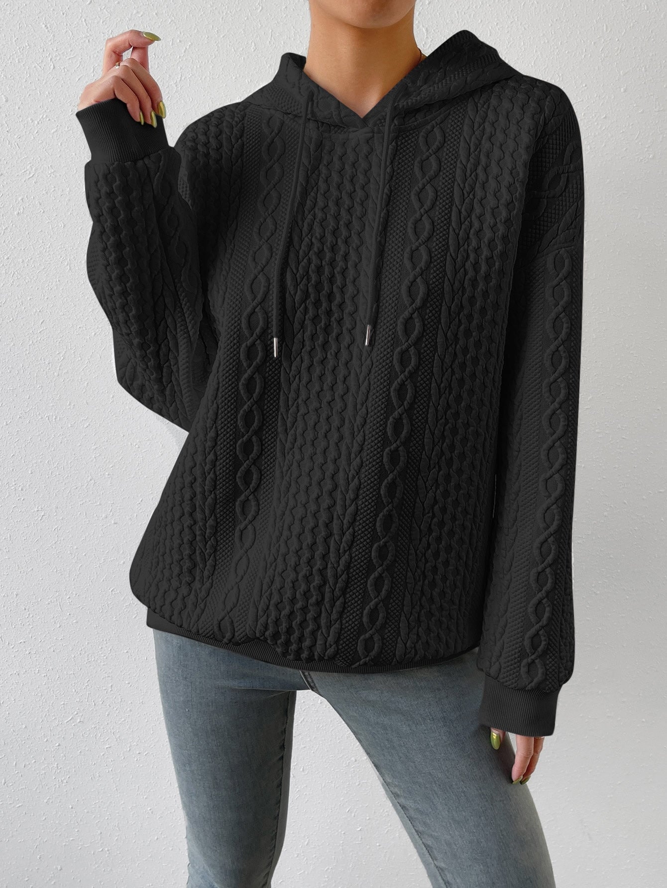 Variant image for Dam Hoodie Löst Snitt Mjuk Tyg-8