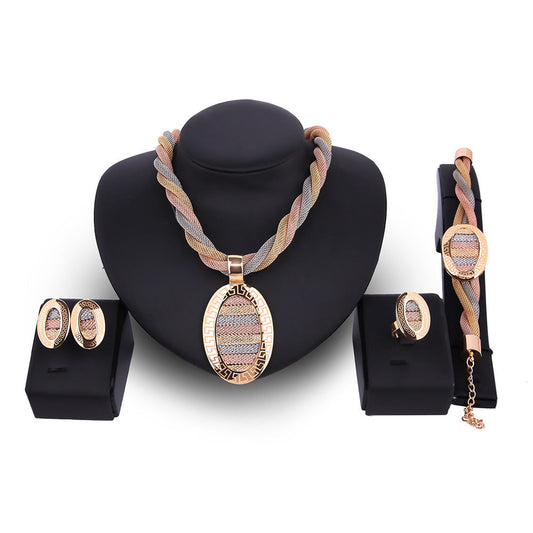Kvinnors Smyckeset Halsband ĂrhĂ€ngen Armband i Legering med Diamanter-1