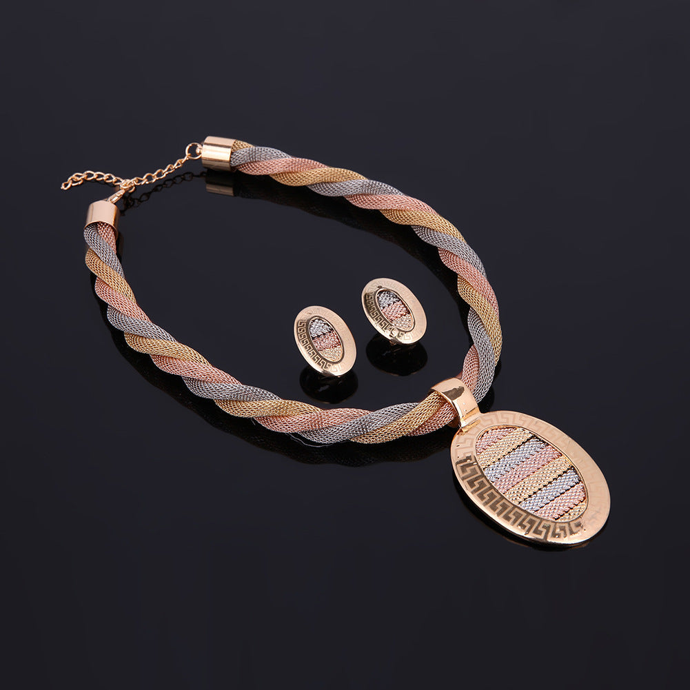 Kvinnors Smyckeset Halsband Örhängen Armband i Legering med Diamanter-5