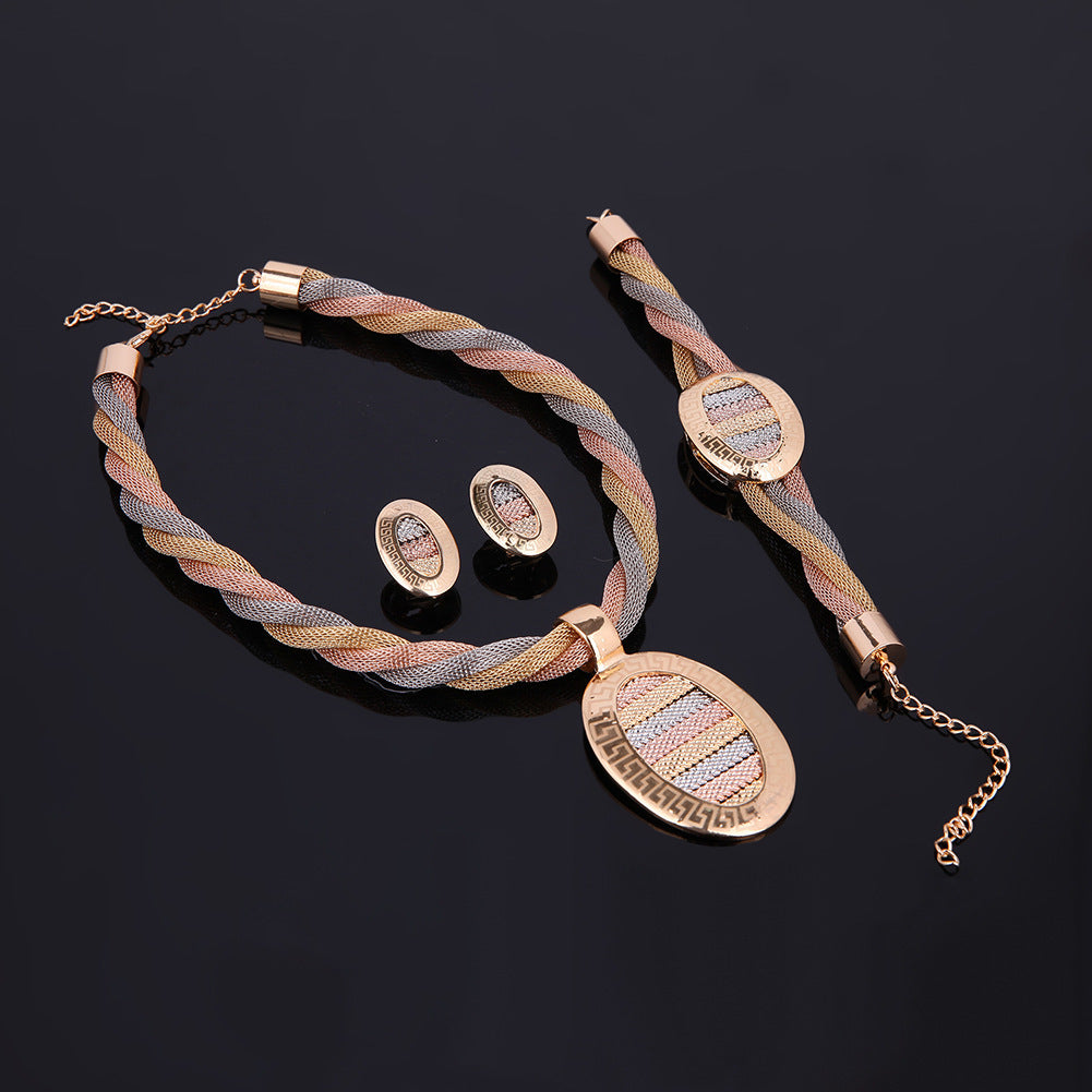 Kvinnors Smyckeset Halsband Örhängen Armband i Legering med Diamanter-4