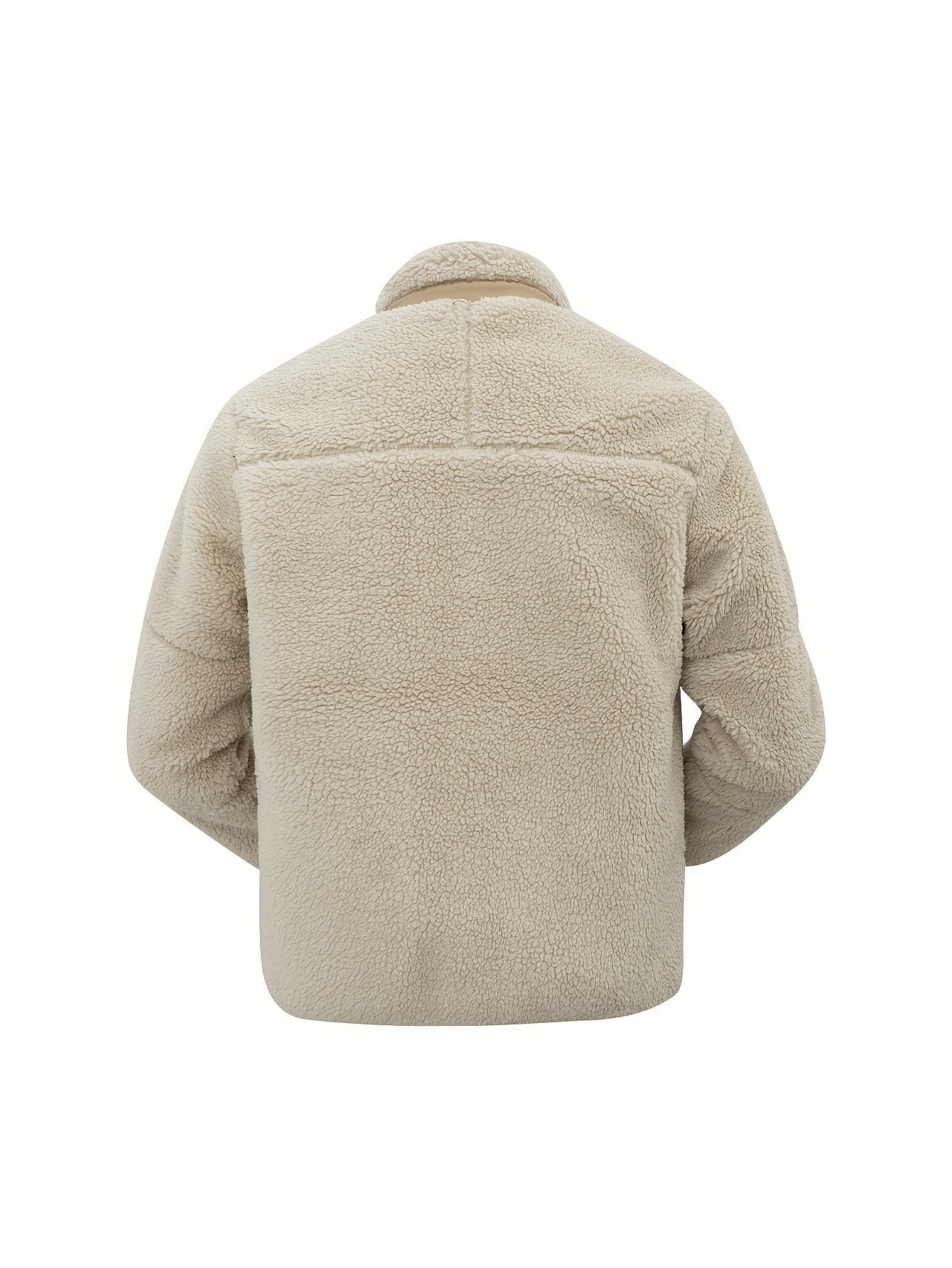 Dam Vinterjacka Teddy Högkrage Fleece för Kalla Dagar-2