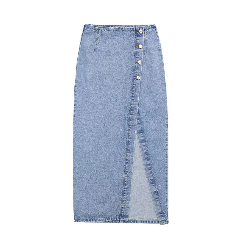 Dam A-Linjekjol med Slits Polyester Elegant A-Linjeformad 7