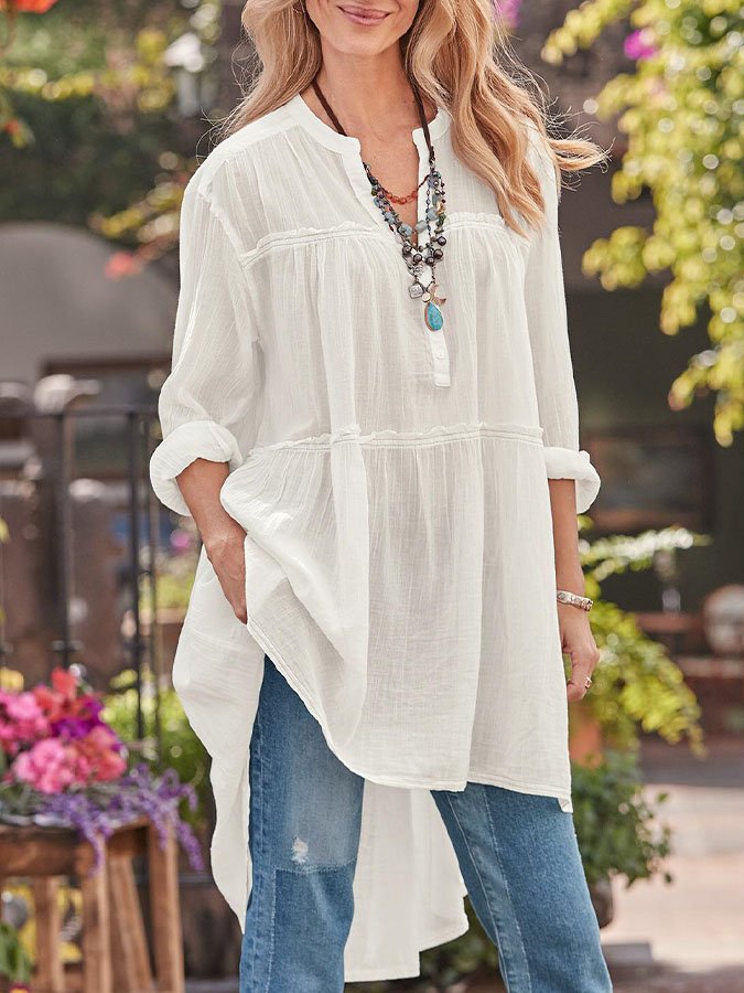 Variant image for Festtoppar Dam Mjuk och Bekväm Topp i 100% Bomull-1