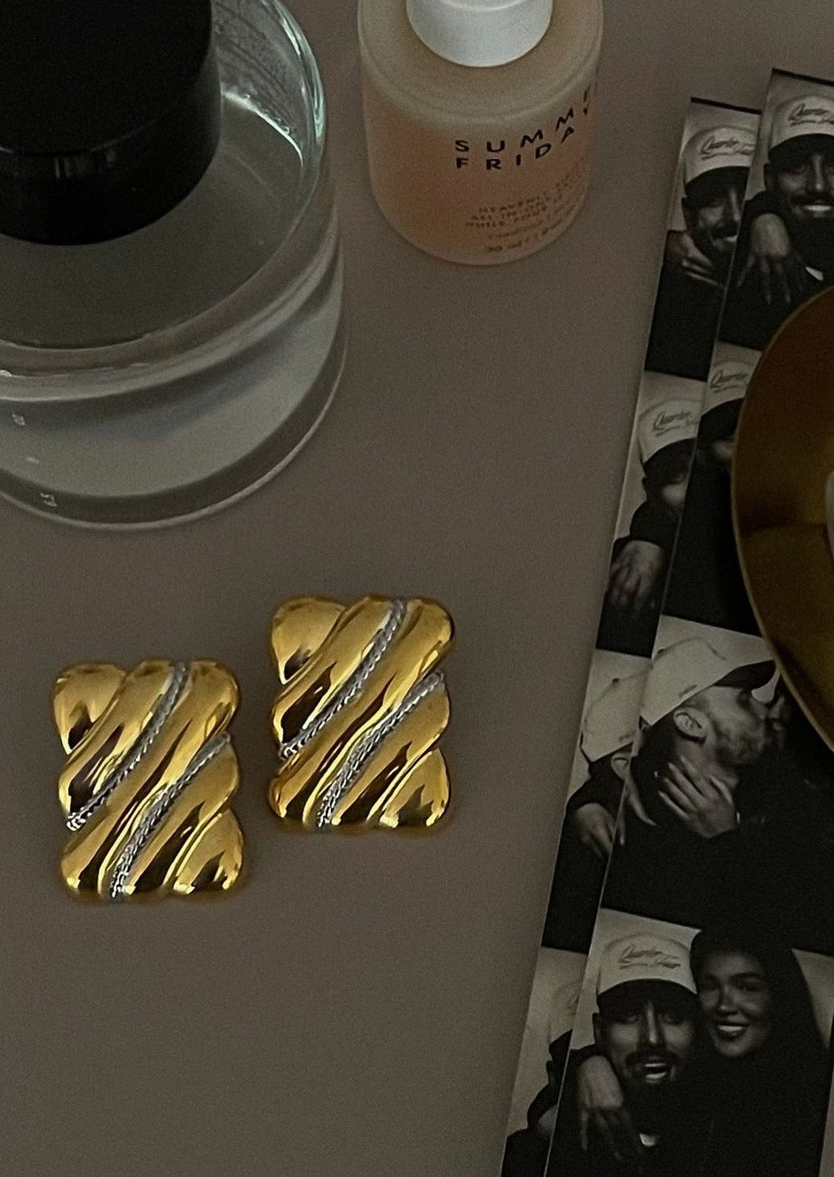 Kvinnors Rektangulära Örhängen Silver Tidlös Design-6