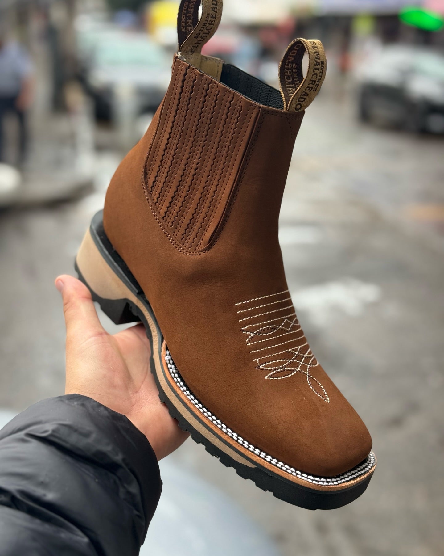Variant image for Unisex Cowboy Stövlar Läder Robust Hållbar Design-23