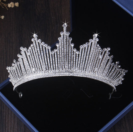 Kvinnors Krona Kunglig Stil Högkvalitativ Metall och Strass-1