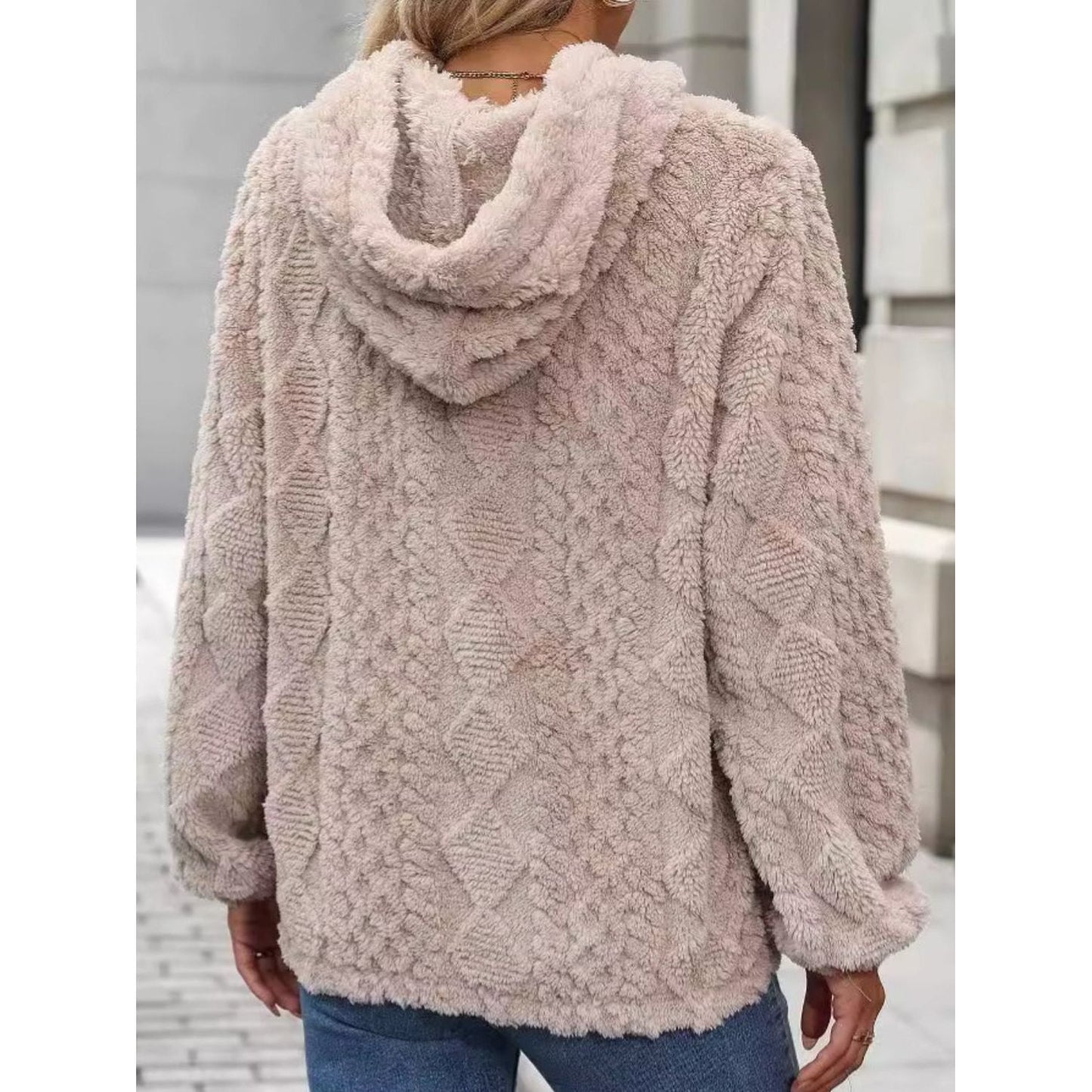 Kvinnors Hoodie Casual Plush Vinter-2