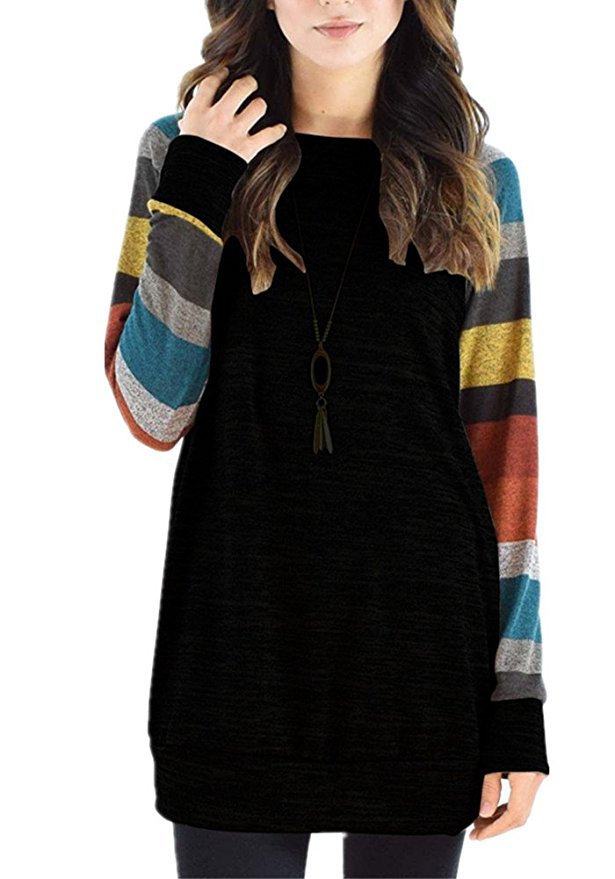 Variant image for Herr T Shirt Randig Loose Fit Polyester Raglanärmar-16