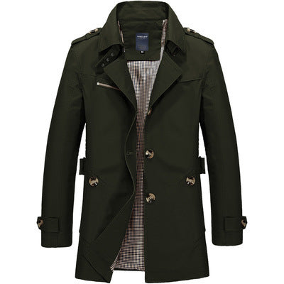 Herr Trenchrock Klassisk Design Vattenavvisande Material-4
