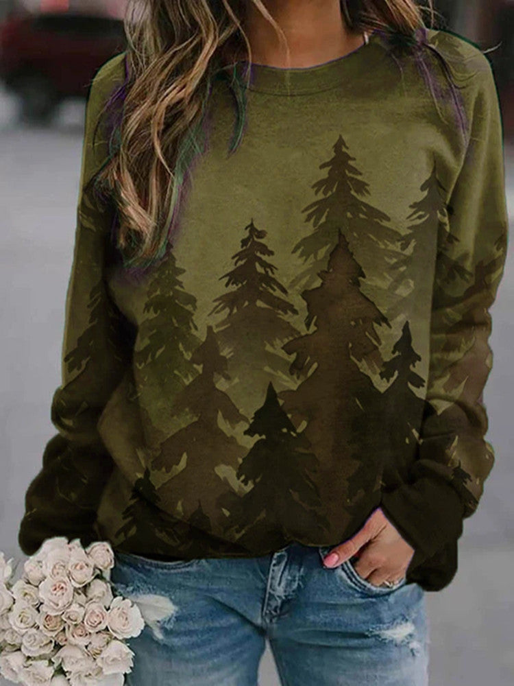 Lång Hoodie Dam Bekväm Bomull Unik Design-2