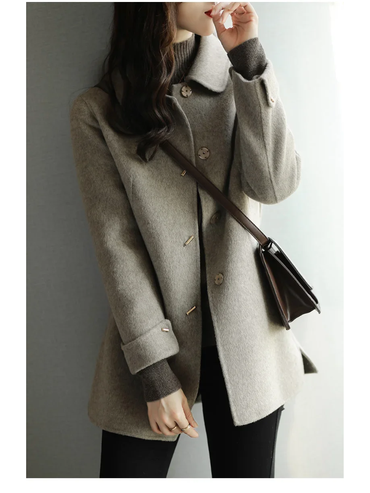 Lång Trenchcoat Dam Med Midjeband Polyester Khaki-5