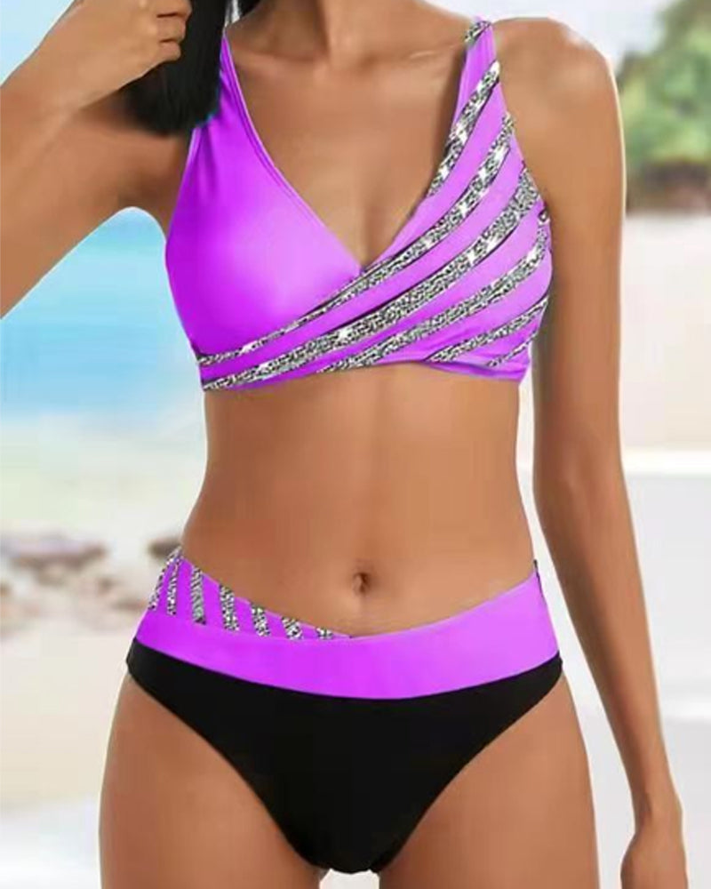 Variant image for Dam Bikini Set V-ringad Polyester Elasthan-7
