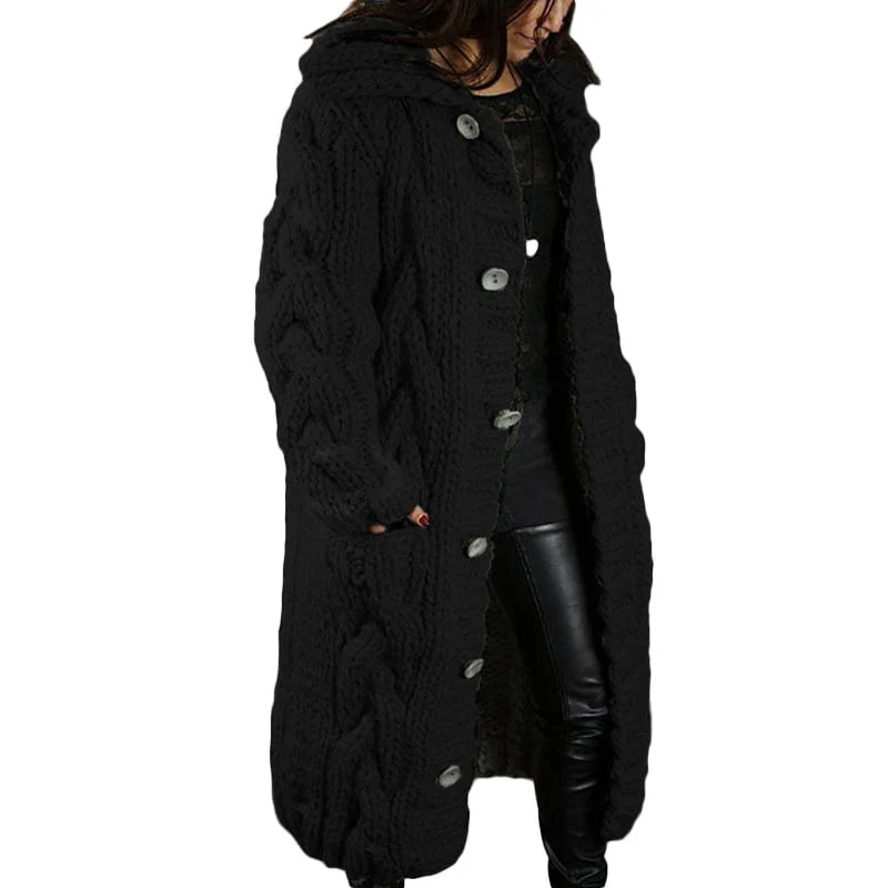Variant image for Dam Lång Kofta Varm Ull Cardigan-29