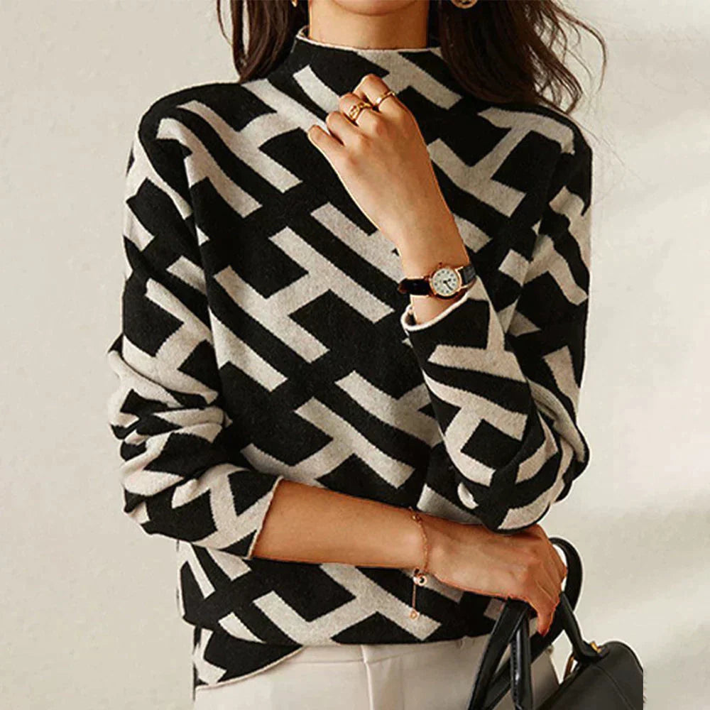 Dam Blus Med Tryck Feminint Design 100% Polyester-1