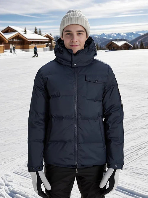 Herr Vinterjacka Tjock Polyester och Bomull-1