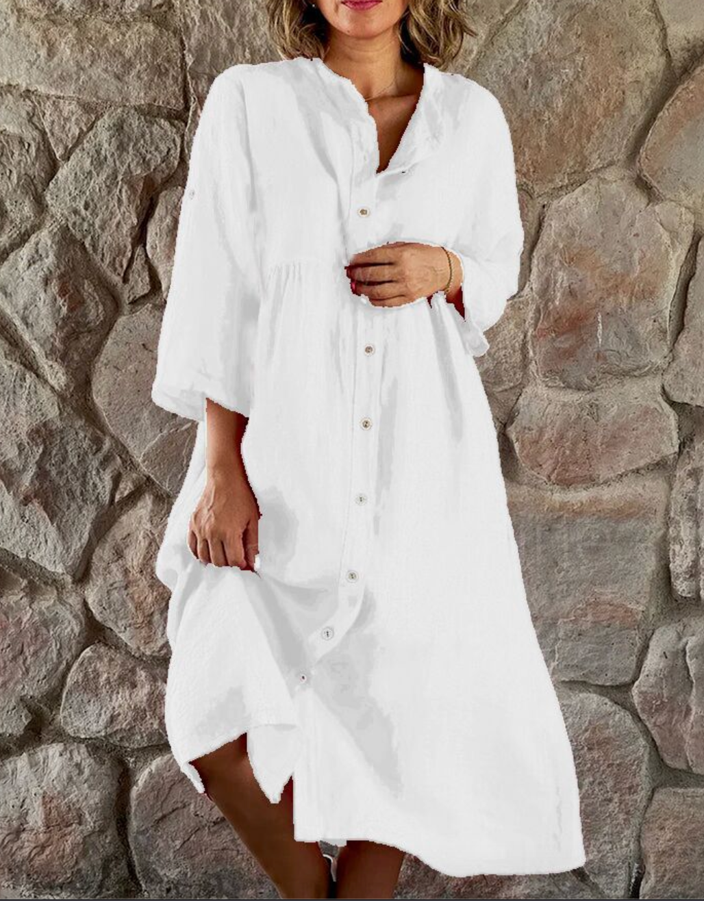 Dam Fritidsklänning Unik Design Hållbart Material 12