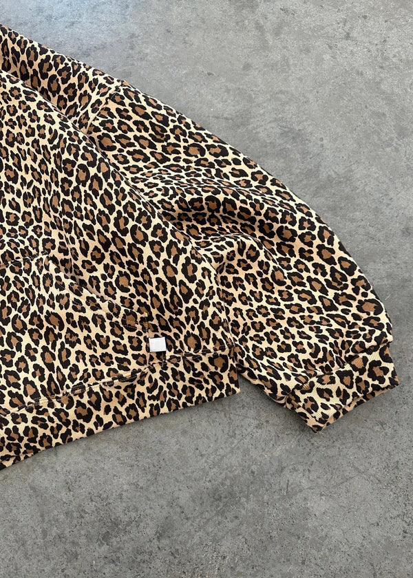 Dam Hoodie och Joggingbyxor Set Leopardmönster Polyester Blend-6