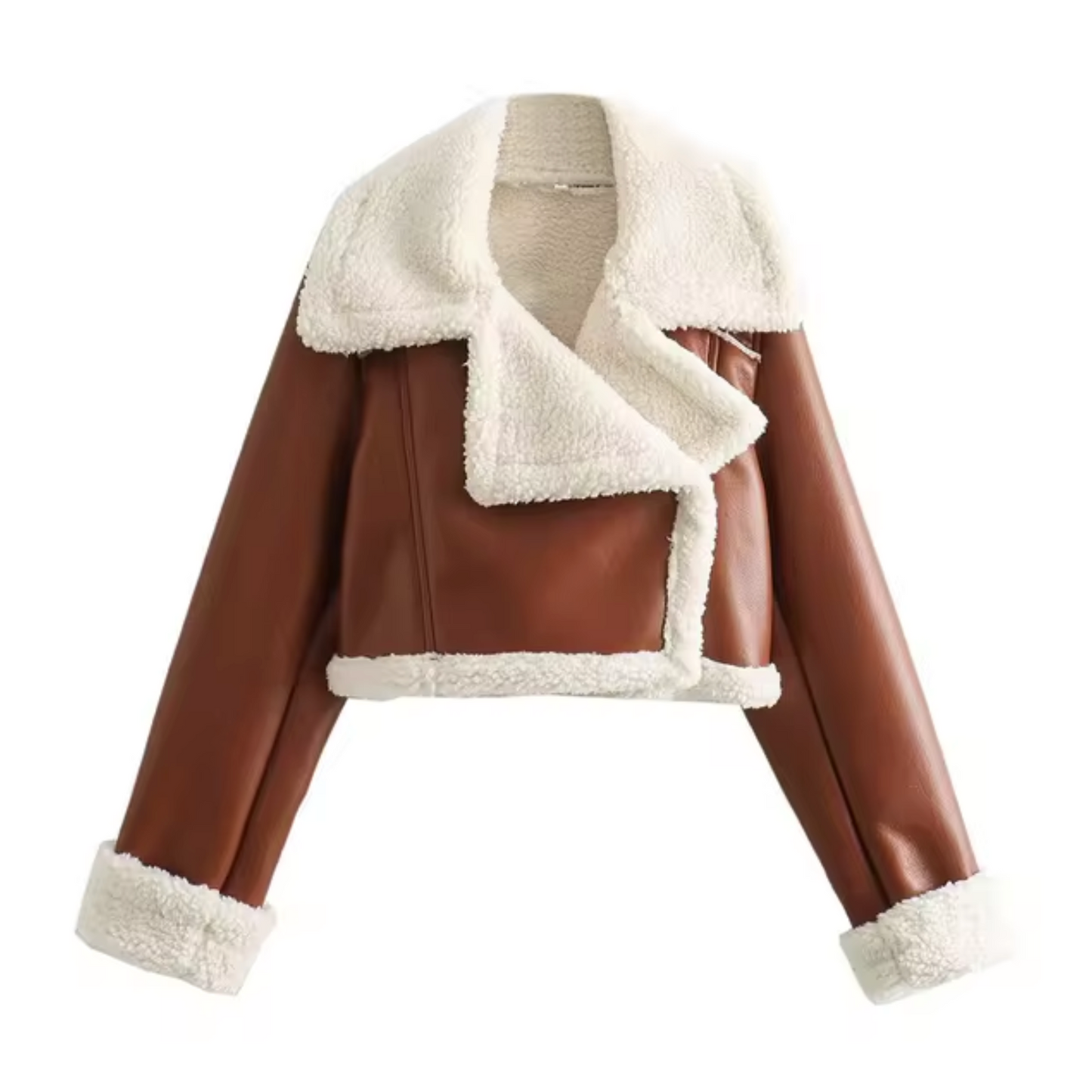 Kort Jacka Dam Syntetisk Fiber Elegant Modern Passform-5