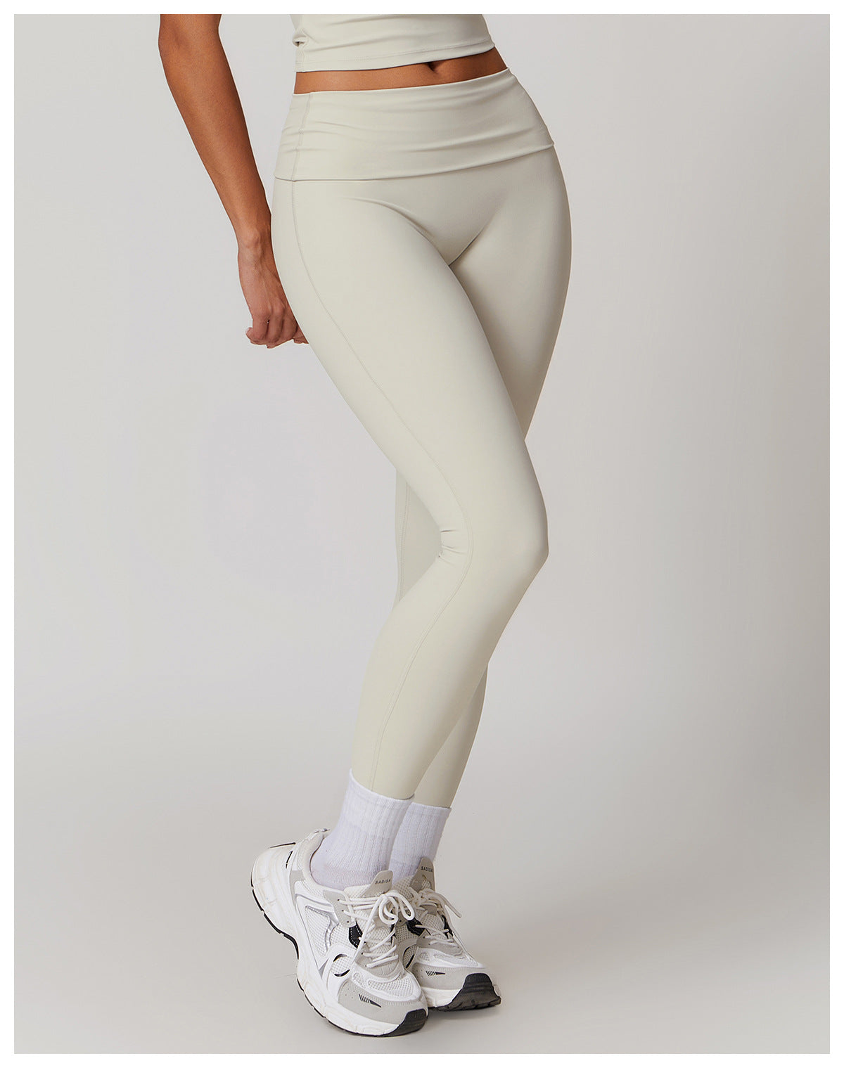 Träningsbyxor Dam Hög Midja Snabbtorkande Nylon-4