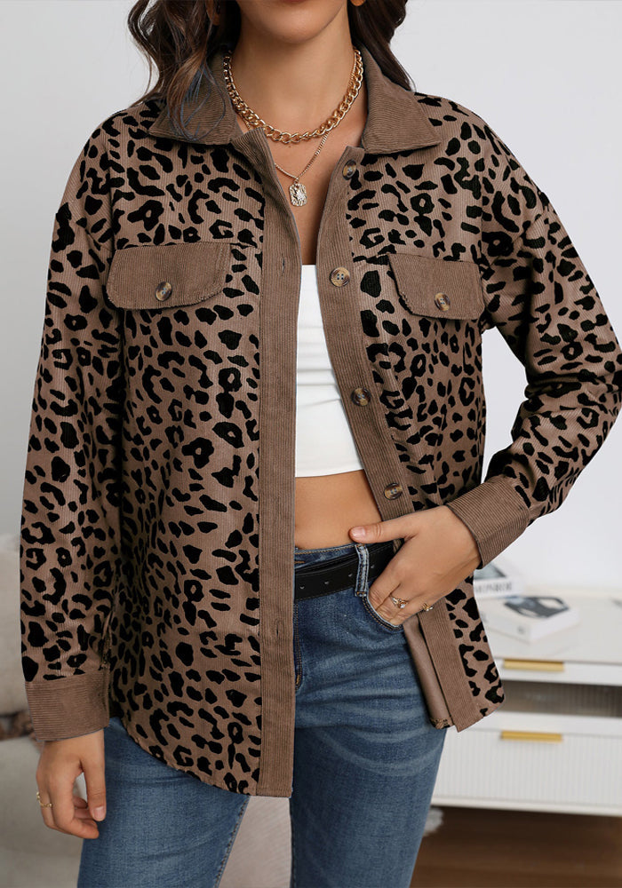 Variant image for Damjacka Leopardmönstrad med Blazerkrage i Högkvalitativt Tyg-19