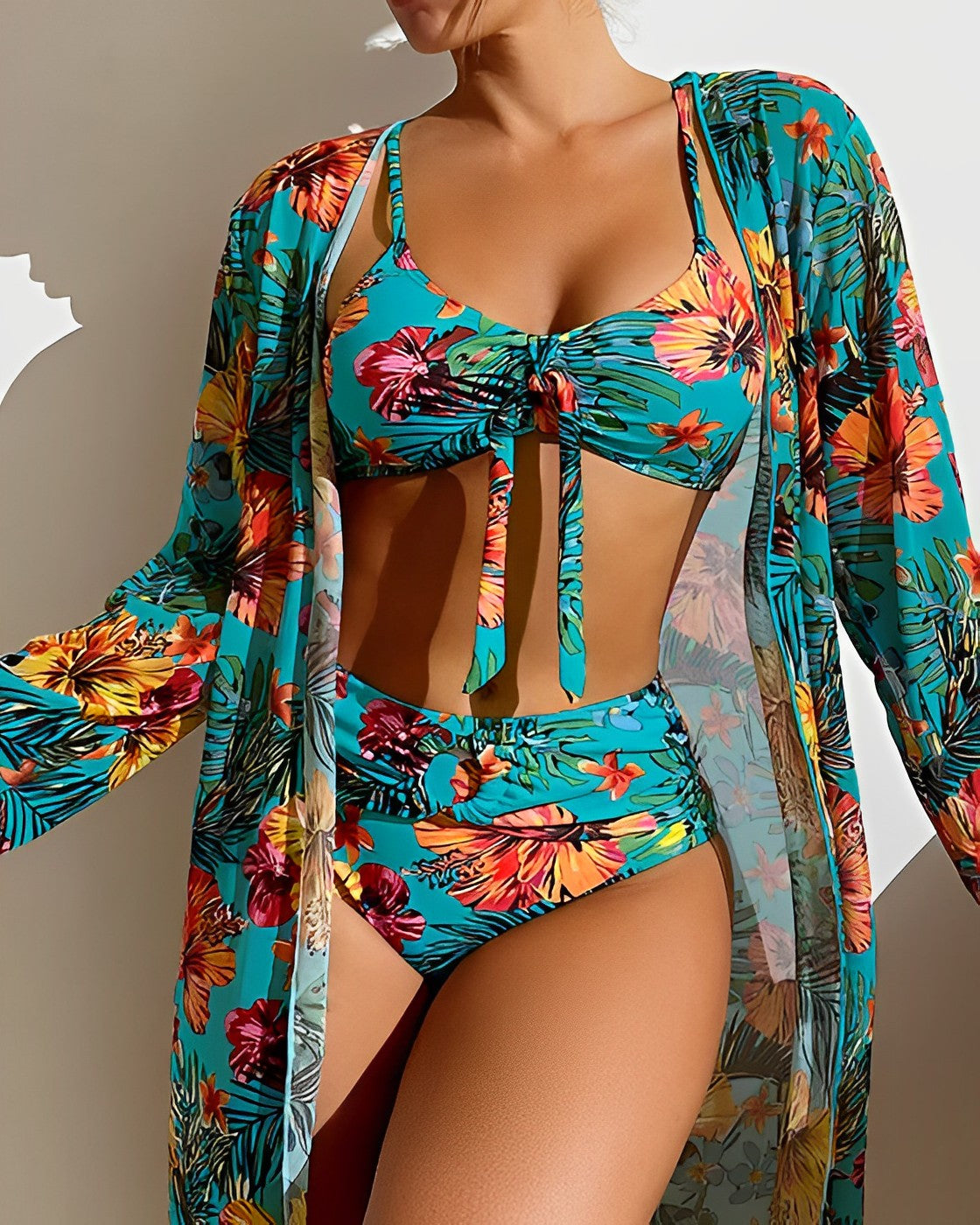 Variant image for Dam Bikini Set Fyrvägs Stretchmaterial Vadderad Fodrad-16