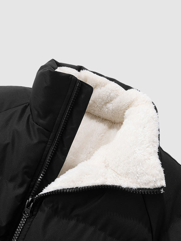 Herr Vinterjacka Isolerande Sportig Design Vattenavvisande Material-4